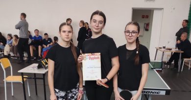 III miejsce SP Żeliszew (dziewczęta kl VII-VIII) w Powiecie Siedleckim w drużynowym tenisie stołowym !!!